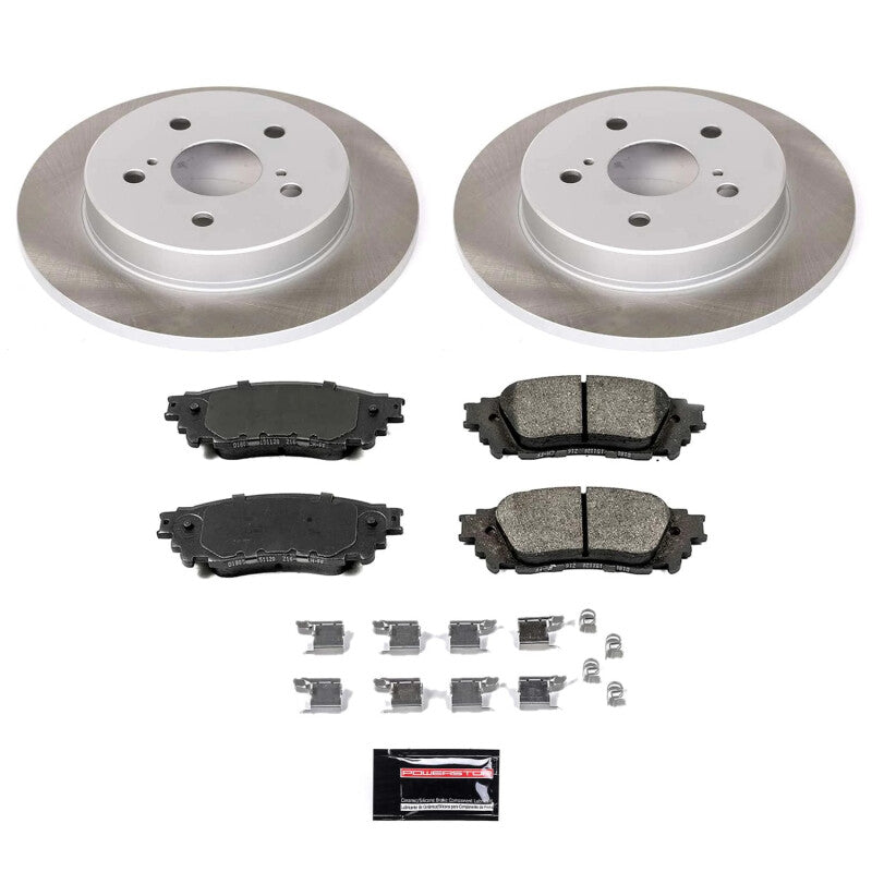 Power Stop 2018 Toyota C-HR Rear Semi-Coated Rotor Kit-Brake Kits - Performance Blank-Grocery Getter Performance