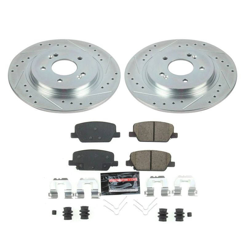 Power Stop 2019 Hyundai Santa Fe Rear Z23 Evolution Sport Brake Kit-Brake Kits - Performance D&S-Grocery Getter Performance