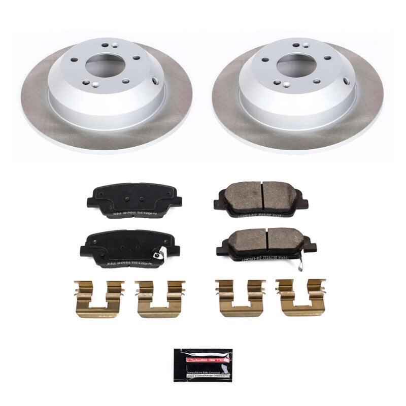 Power Stop 2019 Hyundai Santa Fe XL Rear Semi-Coated Rotor Kit-Brake Kits - Performance Blank-Grocery Getter Performance