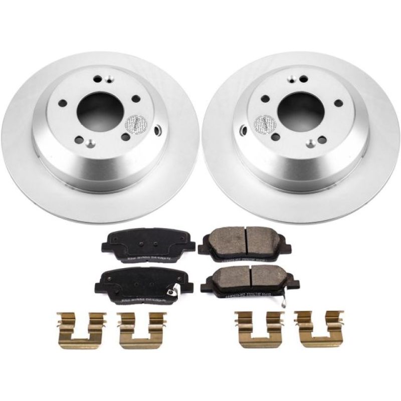 Power Stop 2019 Hyundai Santa Fe XL Rear Z17 Evolution Geomet Coated Brake Kit-Brake Kits - Performance Blank-Grocery Getter Performance