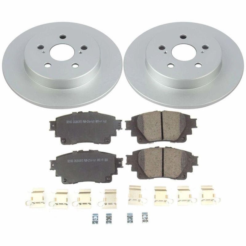 Power Stop 2019 Toyota Corolla Rear Z17 Evolution Geomet Coated Brake Kit-Brake Kits - Performance Blank-Grocery Getter Performance