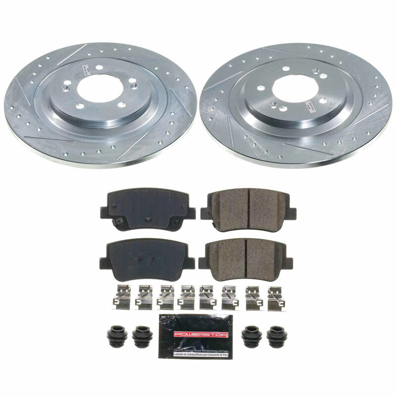 Power Stop 2023 Hyundai Sonata Rear Z23 Evolution Brake Kit-Brake Kits - Performance D&S-Grocery Getter Performance