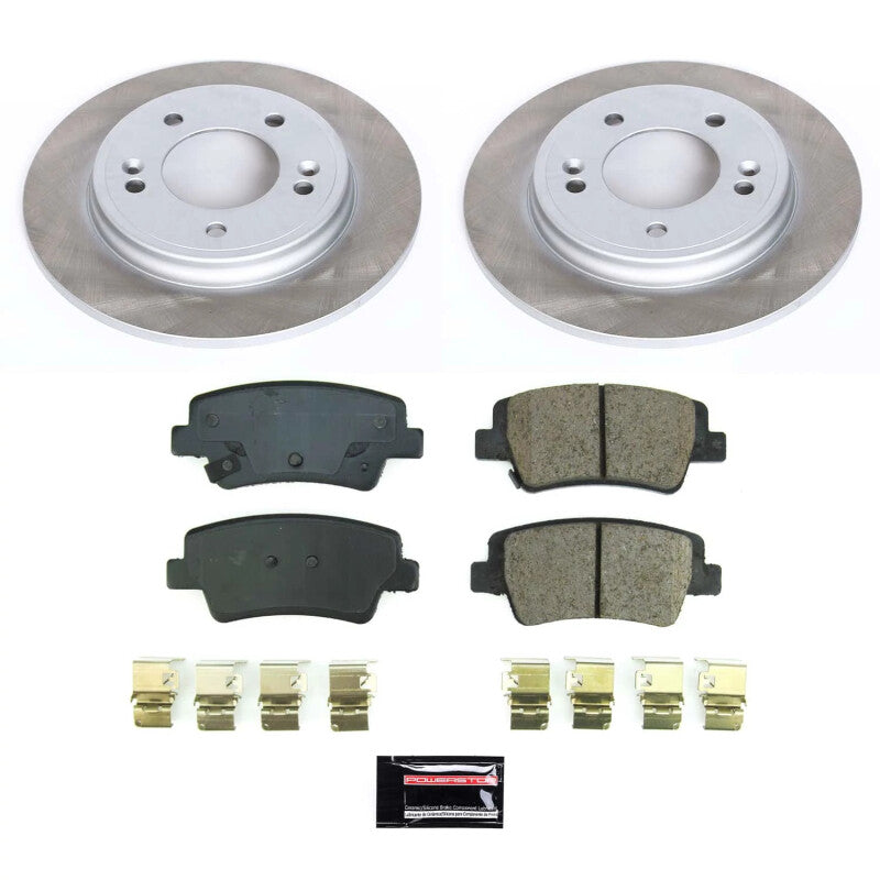 Power Stop 21-23 Hyundai Elantra Rear Semi-Coated Rotor Kit-Brake Kits - Performance Blank-Grocery Getter Performance