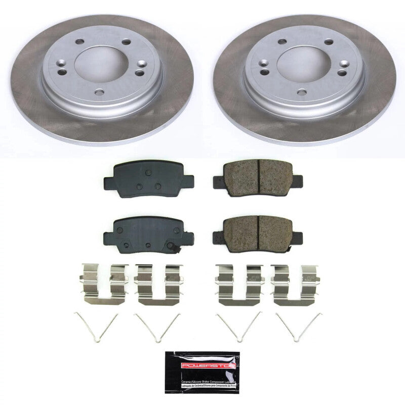 Power Stop 21-23 Hyundai Elantra Rear Semi-Coated Rotor Kit-Brake Kits - Performance Blank-Grocery Getter Performance