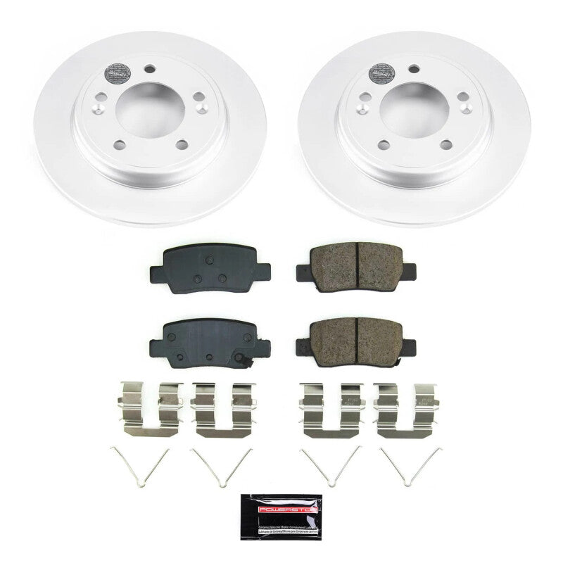 Power Stop 21-23 Hyundai Elantra Rear Z17 Coated Brake Kit-Brake Kits - Performance Blank-Grocery Getter Performance