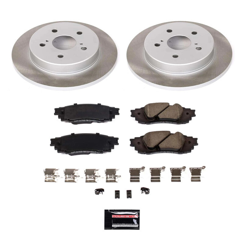 Power Stop 21-23 Toyota Venza Rear Semi-Coated Rotor Kit-Brake Kits - Performance Blank-Grocery Getter Performance