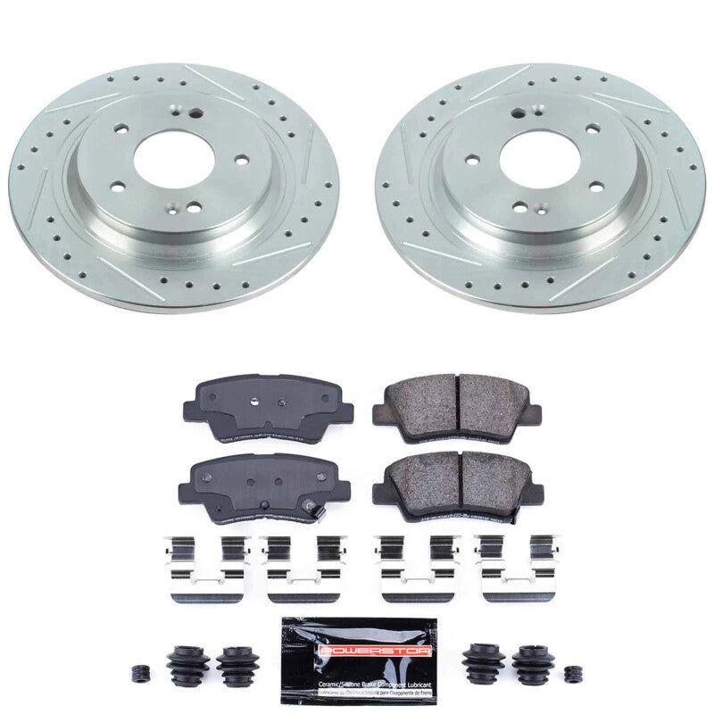 Power Stop 22-23 Hyundai Kona AWD Rear Z23 Evolution Brake Kit-Brake Kits - Performance D&S-Grocery Getter Performance