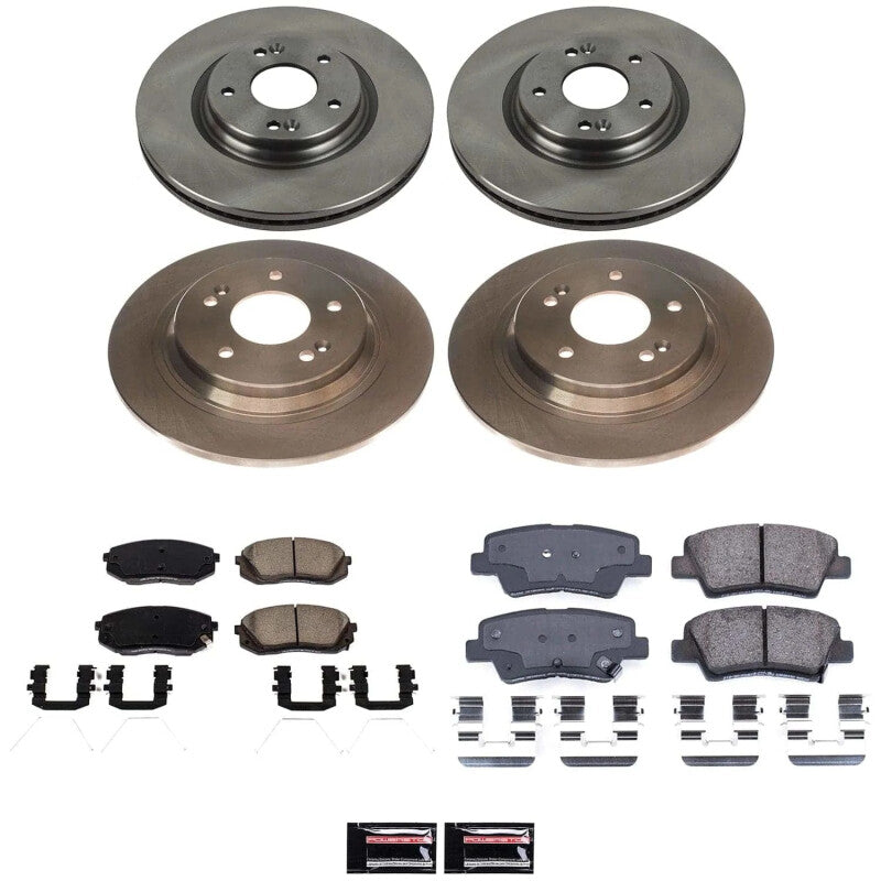 Power Stop 22-23 Hyundai Kona Front and Rear Autospecialty Brake Kit-Brake Kits - OE-Grocery Getter Performance