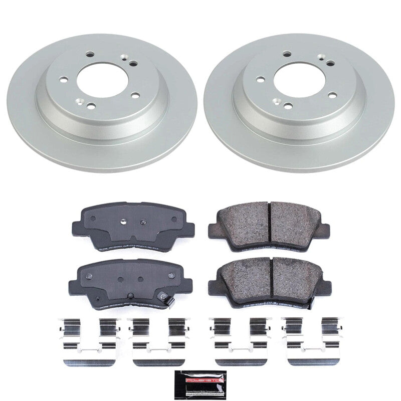 Power Stop 22-23 Hyundai Kona Rear Z17 Coated Brake Kit-Brake Kits - Performance Blank-Grocery Getter Performance
