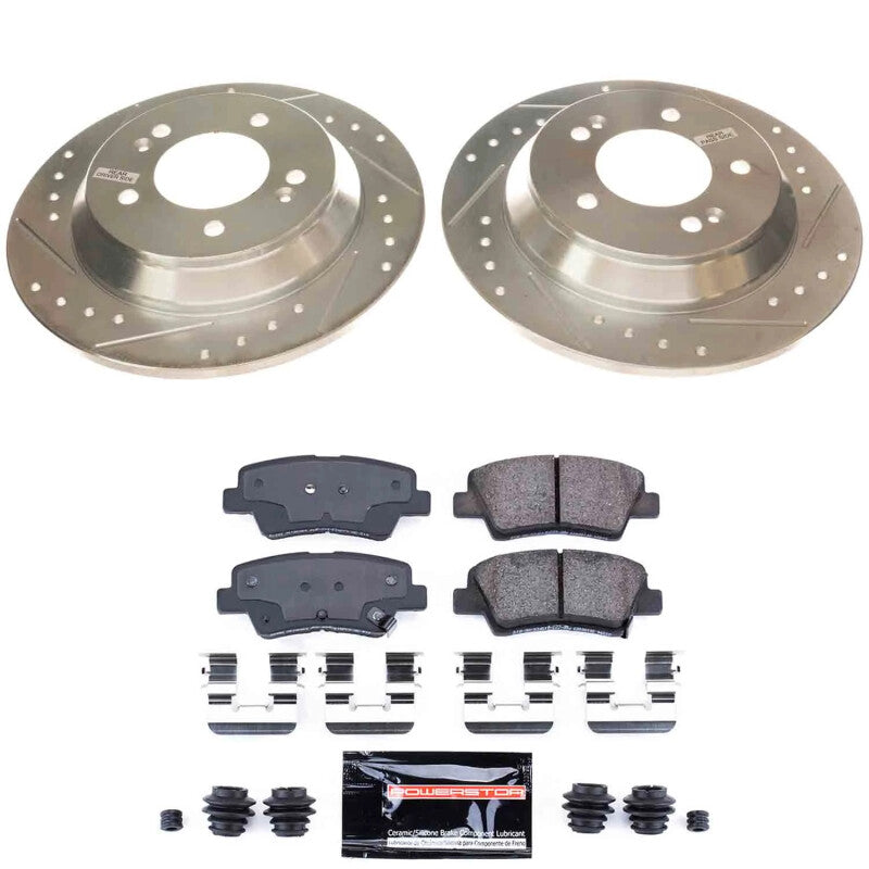 Power Stop 22-23 Hyundai Kona Rear Z23 Evolution Brake Kit-Brake Kits - Performance D&S-Grocery Getter Performance