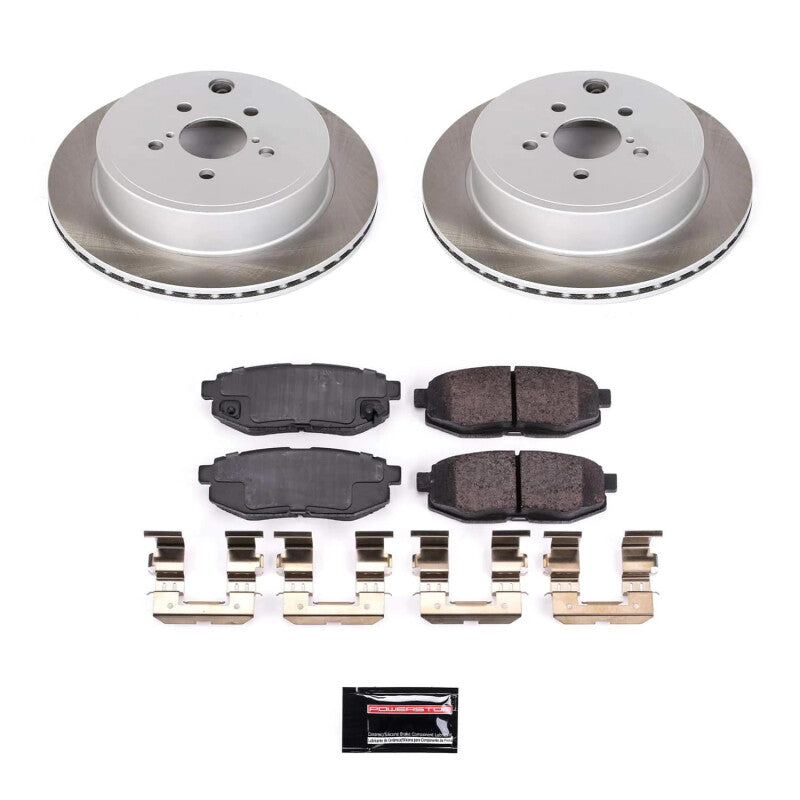 Power Stop 22-23 Toyota GR86 Rear Semi-Coated Rotor Kit-Brake Kits - Performance Blank-Grocery Getter Performance