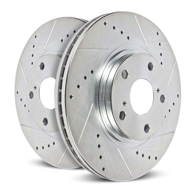 Power Stop 24-26 Toyota Tacoma Front Drilled & Slotted Rotor - Pair - Grocery Getter Performance