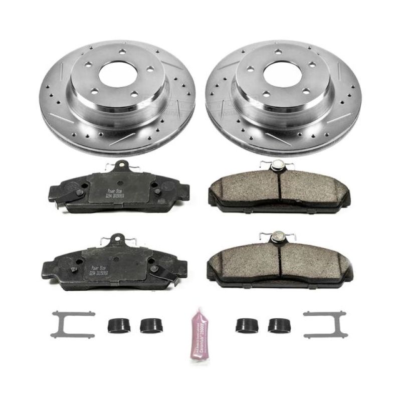 Power Stop 84-87 Chevrolet Corvette Front Z23 Evolution Sport Brake Kit-Brake Kits - Performance D&S-Grocery Getter Performance