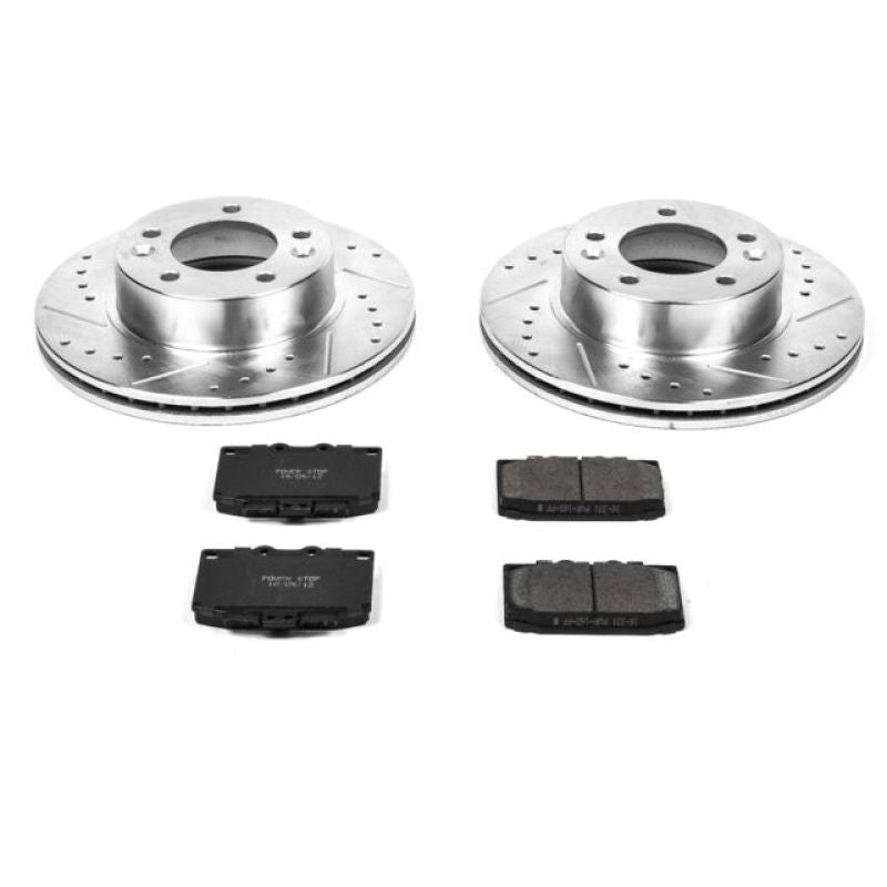 Power Stop 86-91 Mazda RX-7 Front Z23 Evolution Sport Brake Kit-Brake Kits - Performance D&S-Grocery Getter Performance