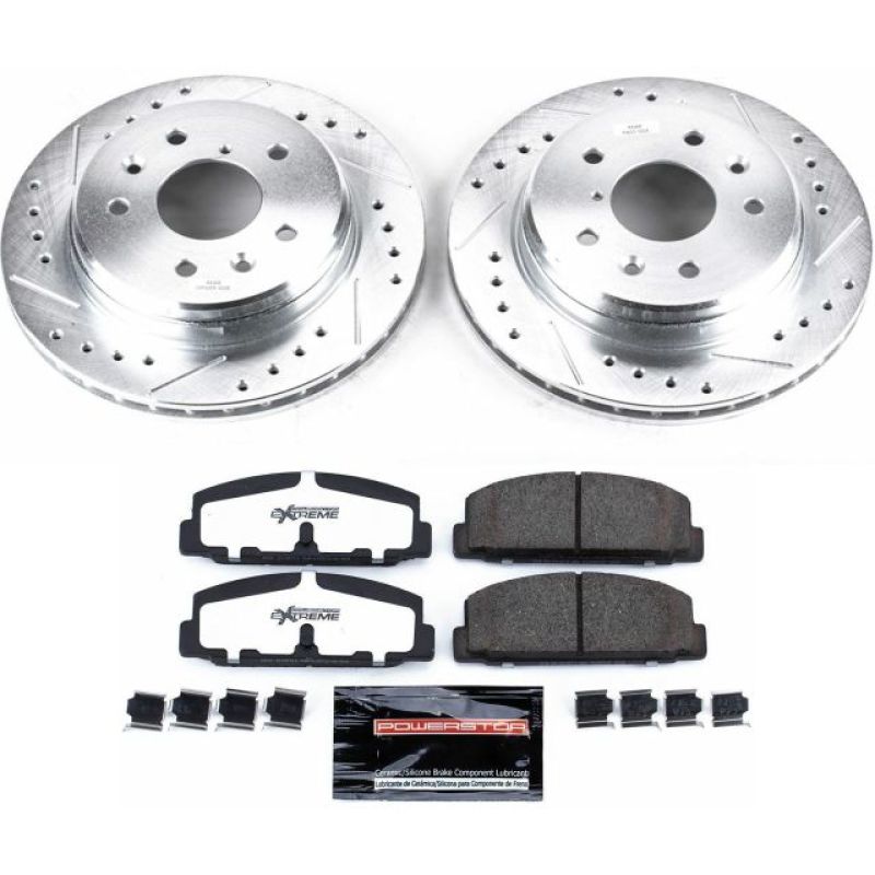 Power Stop 86-91 Mazda RX-7 Rear Z26 Street Warrior Brake Kit-Brake Kits - Performance D&S-Grocery Getter Performance