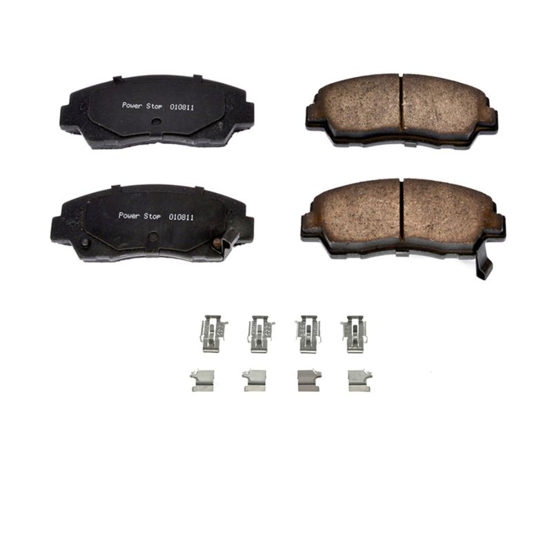 Power Stop 87-93 Mazda B2200 Front Z17 Evolution Ceramic Brake Pads w/Hardware-Brake Pads - OE-Grocery Getter Performance