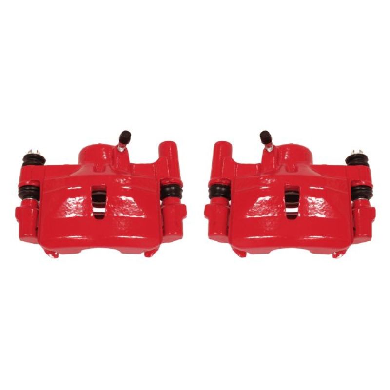 Power Stop 90-91 Lexus ES250 Rear Red Calipers w/Brackets - Pair-Brake Calipers - Perf-Grocery Getter Performance