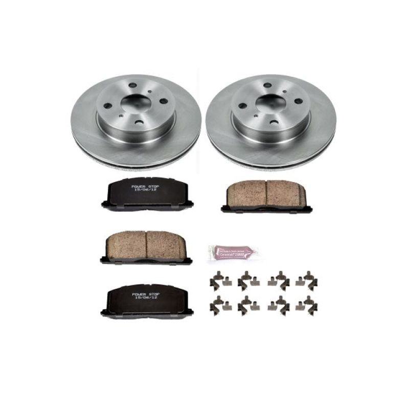 Power Stop 90-92 Geo Prizm Front Autospecialty Brake Kit-Brake Kits - OE-Grocery Getter Performance