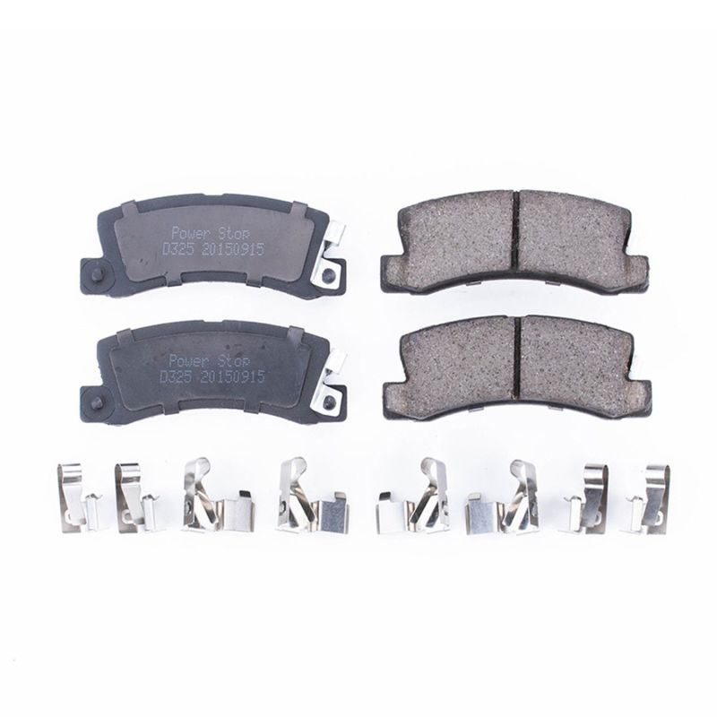 Power Stop 90-92 Geo Prizm Rear Z17 Evolution Ceramic Brake Pads w/Hardware-Brake Pads - OE-Grocery Getter Performance