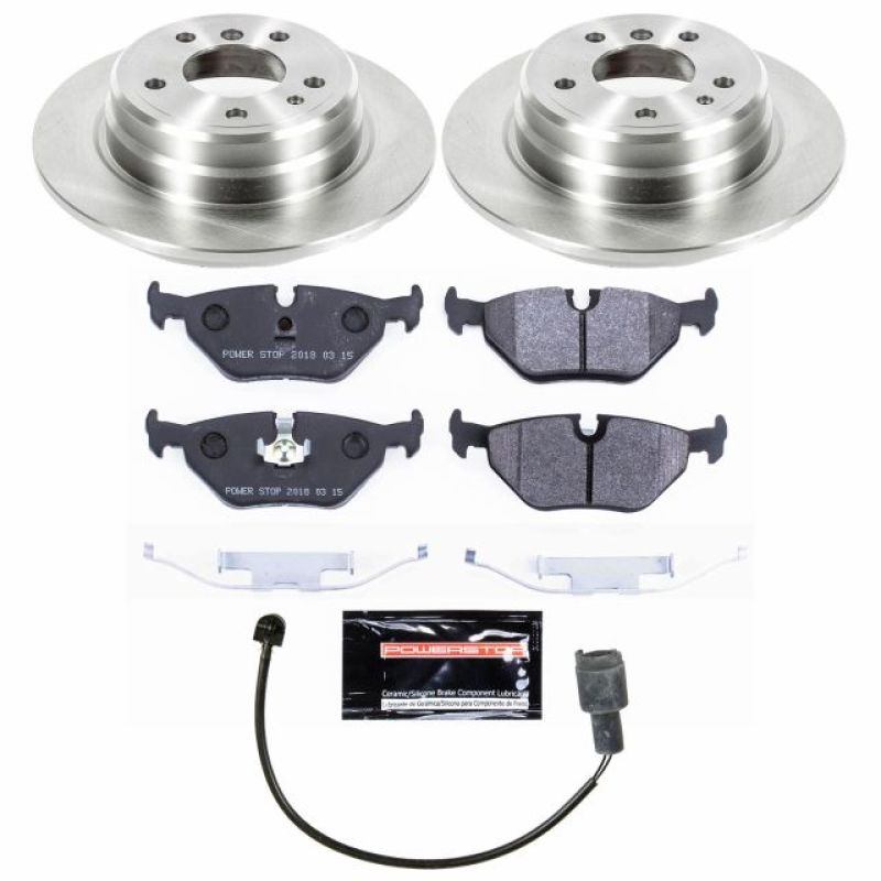 Power Stop 90-95 BMW 525i Rear Track Day SPEC Brake Kit-Brake Kits - Performance Blank-Grocery Getter Performance