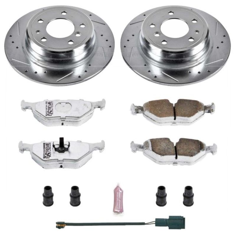 Power Stop 90-95 BMW 525i Rear Z26 Street Warrior Brake Kit-Brake Kits - Performance D&S-Grocery Getter Performance