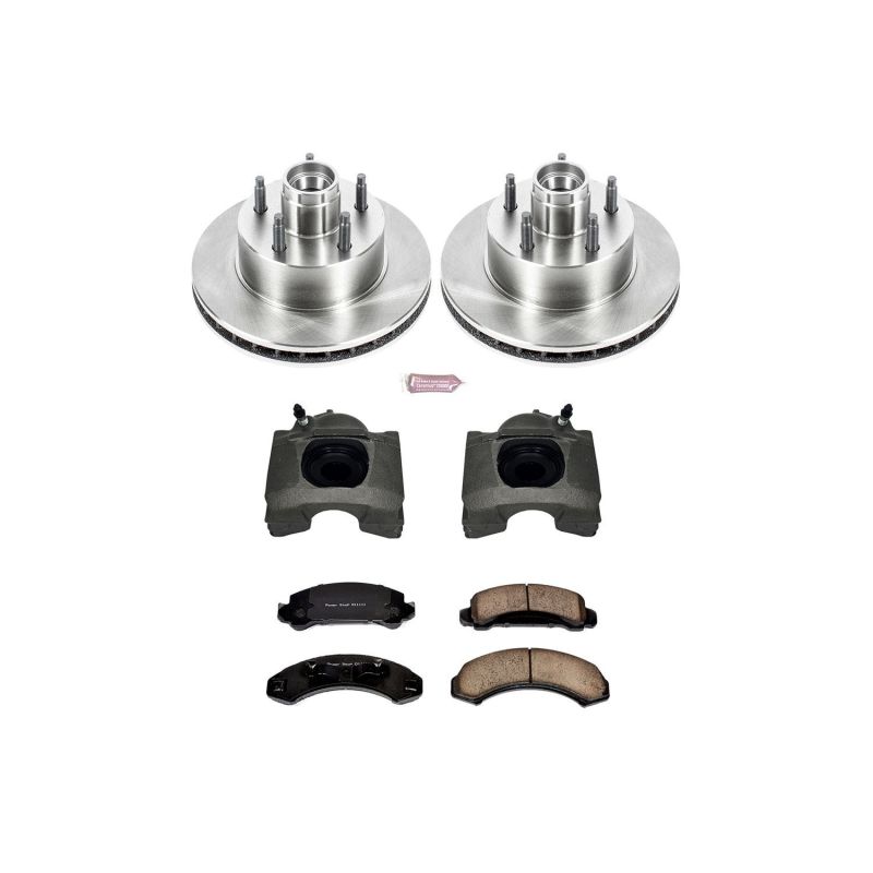 Power Stop 90-97 Ford Aerostar Front Autospecialty Brake Kit w/Calipers-Brake Kits - OE-Grocery Getter Performance