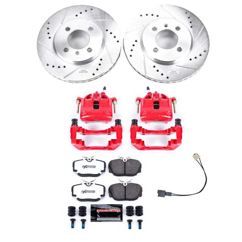 Power Stop 91-92 BMW 318i Front Z36 Truck & Tow Brake Kit w/Calipers-Brake Kits - Performance D&S-Grocery Getter Performance