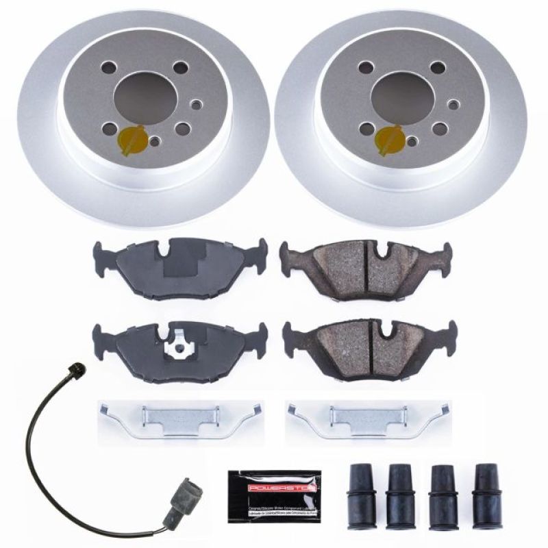Power Stop 91-92 BMW 318i Rear Z23 Evolution Sport Coated Brake Kit-Brake Kits - Performance D&S-Grocery Getter Performance