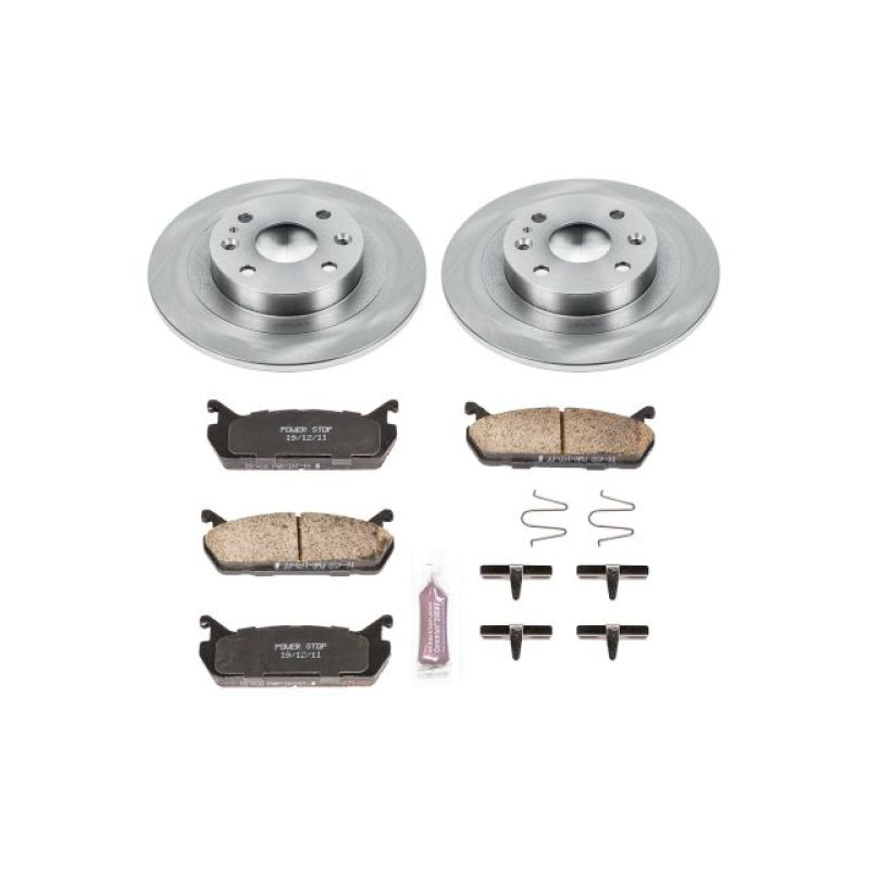 Power Stop 91-96 Ford Escort Rear Autospecialty Brake Kit-Brake Kits - OE-Grocery Getter Performance