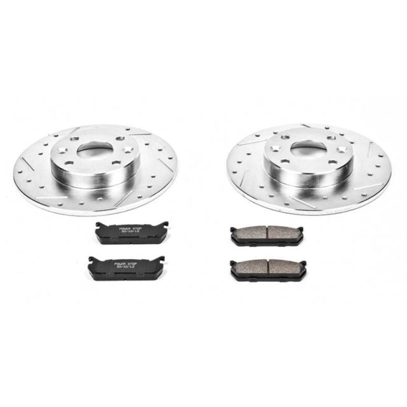 Power Stop 91-96 Ford Escort Rear Z23 Evolution Sport Brake Kit-Brake Kits - Performance D&S-Grocery Getter Performance
