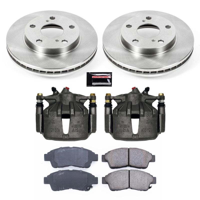 Power Stop 92-01 Toyota Camry Front Autospecialty Brake Kit w/Calipers-Brake Kits - OE-Grocery Getter Performance