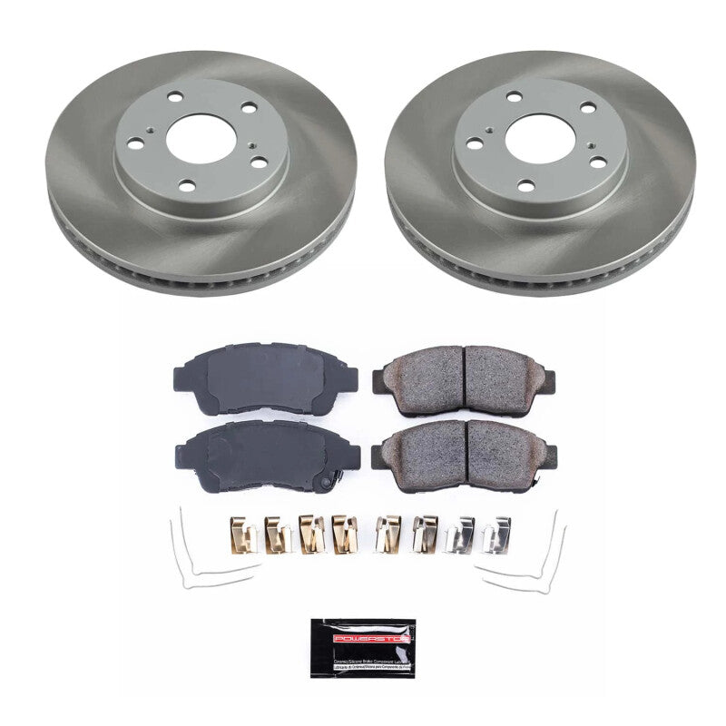 Power Stop 92-01 Toyota Camry Front Semi-Coated Rotor Kit-Brake Kits - Performance Blank-Grocery Getter Performance