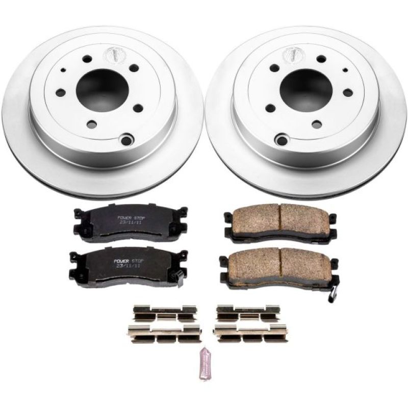 Power Stop 92-95 Mazda 929 Rear Z17 Evolution Geomet Coated Brake Kit-Brake Kits - Performance Blank-Grocery Getter Performance