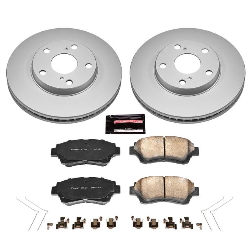Power Stop 92-96 Lexus ES300 Front Z17 Evolution Geomet Coated Brake Kit-Brake Kits - Performance Blank-Grocery Getter Performance