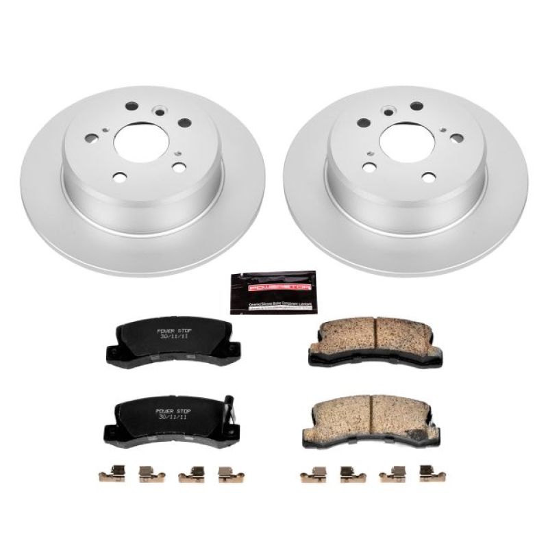 Power Stop 92-96 Lexus ES300 Rear Z17 Evolution Geomet Coated Brake Kit-Brake Kits - Performance Blank-Grocery Getter Performance