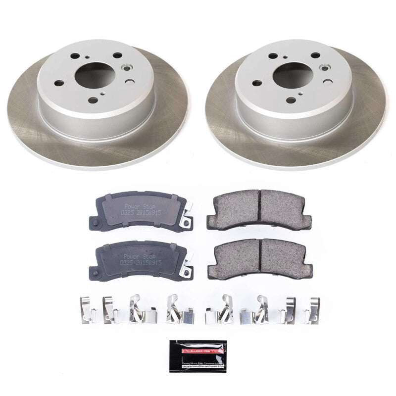 Power Stop 92-96 Toyota Camry Rear Semi-Coated Rotor Kit-Brake Kits - Performance Blank-Grocery Getter Performance