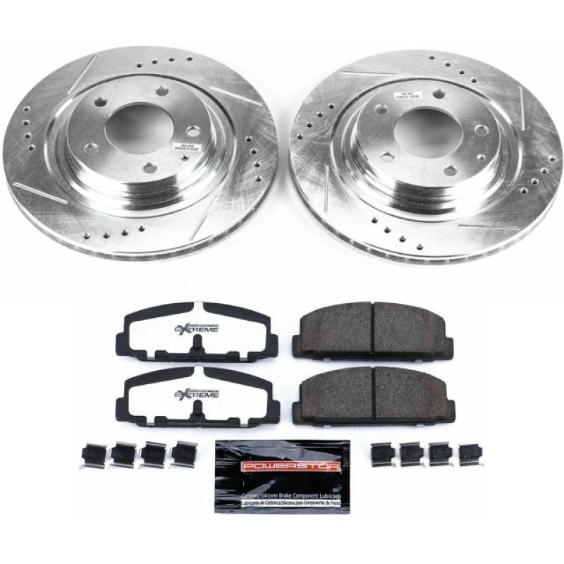 Power Stop 93-95 Mazda RX-7 Rear Z26 Street Warrior Brake Kit-Brake Kits - Performance D&S-Grocery Getter Performance
