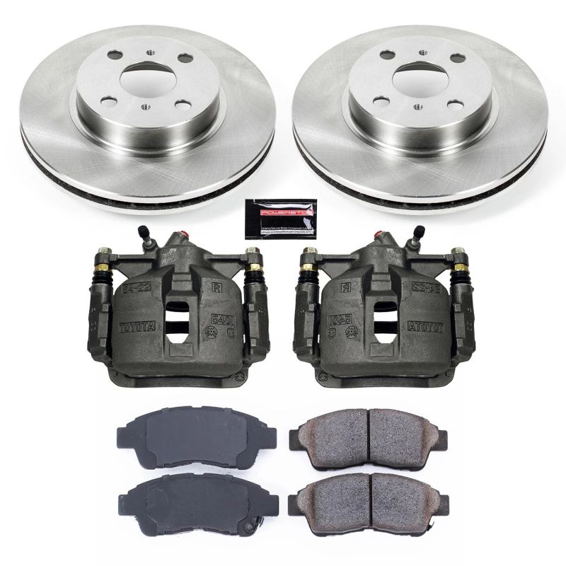 Power Stop 93-97 Geo Prizm Front Autospecialty Brake Kit w/Calipers-Brake Kits - OE-Grocery Getter Performance