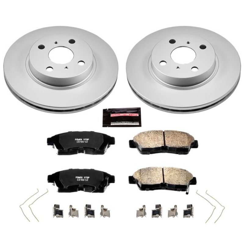 Power Stop 93-97 Geo Prizm Front Z17 Evolution Geomet Coated Brake Kit-Brake Kits - Performance Blank-Grocery Getter Performance