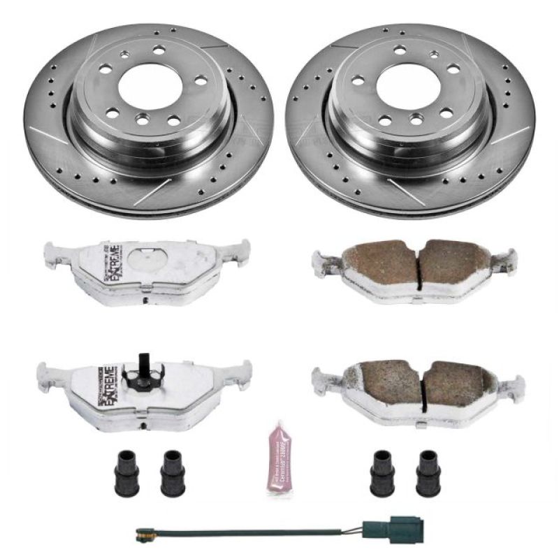 Power Stop 94-95 BMW 540i Rear Z26 Street Warrior Brake Kit-Brake Kits - Performance D&S-Grocery Getter Performance