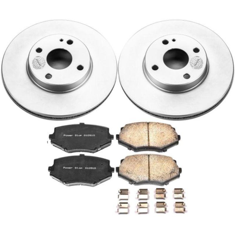 Power Stop 94-97 Mazda Miata Front Z17 Evolution Geomet Coated Brake Kit-Brake Kits - Performance Blank-Grocery Getter Performance
