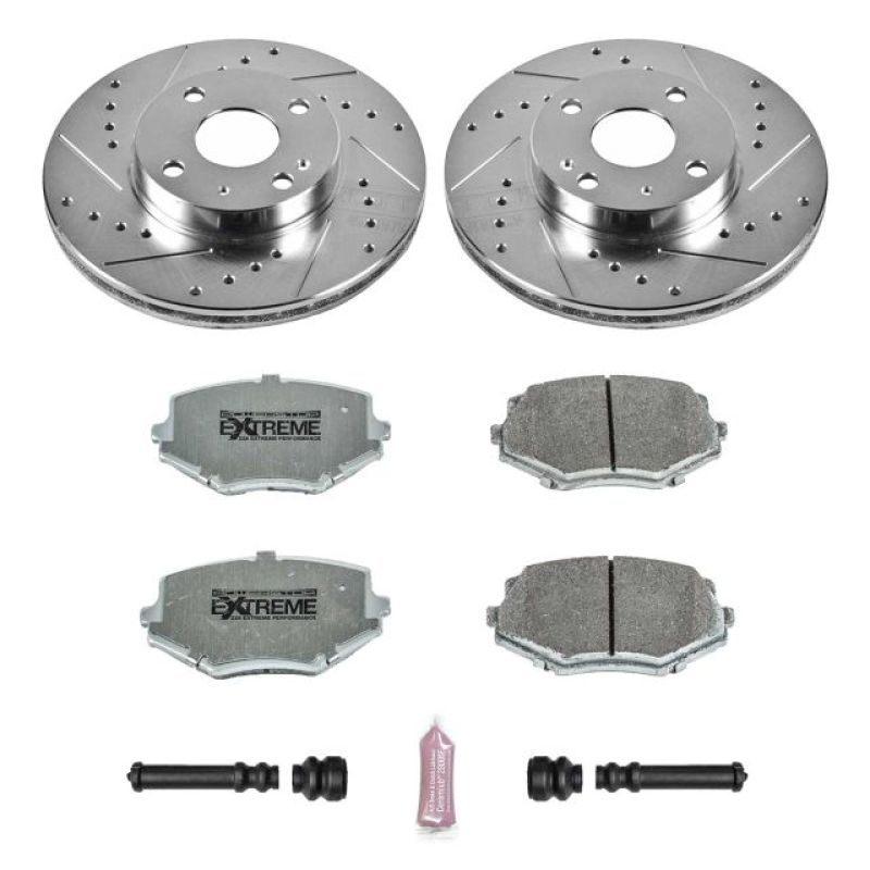 Power Stop 94-97 Mazda Miata Front Z26 Street Warrior Brake Kit-Brake Kits - Performance D&S-Grocery Getter Performance