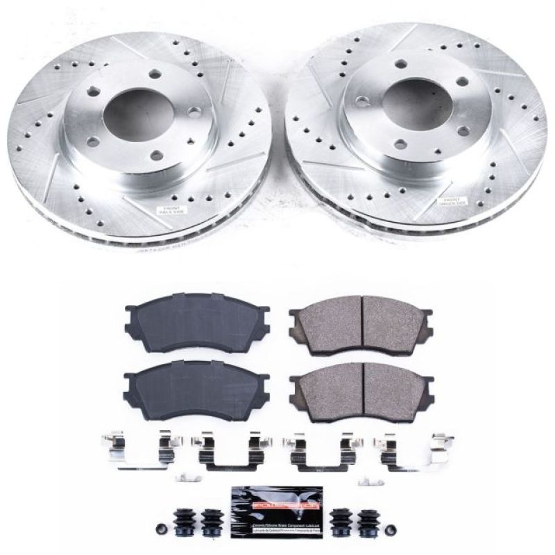Power Stop 95-00 Mazda Millenia Front Z23 Evolution Sport Brake Kit-Brake Kits - Performance D&S-Grocery Getter Performance