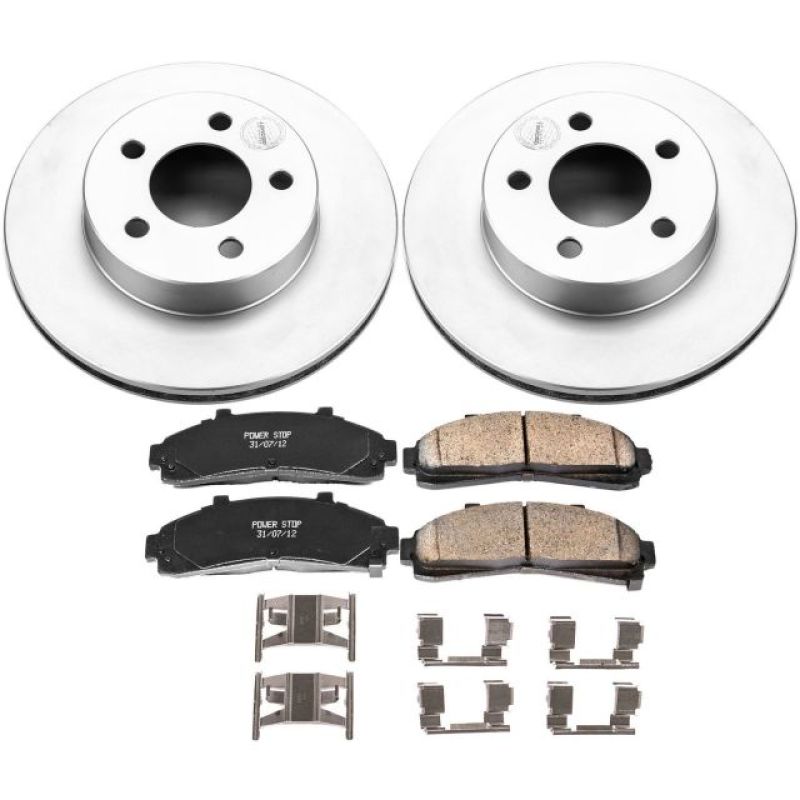 Power Stop 95-01 Ford Explorer Front Z17 Evolution Geomet Coated Brake Kit-Brake Kits - Performance Blank-Grocery Getter Performance
