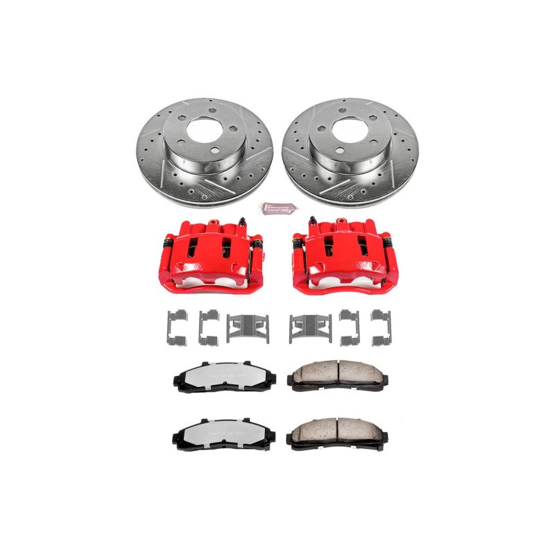 Power Stop 95-01 Ford Explorer Front Z36 Truck & Tow Brake Kit w/Calipers-Brake Kits - Performance D&S-Grocery Getter Performance