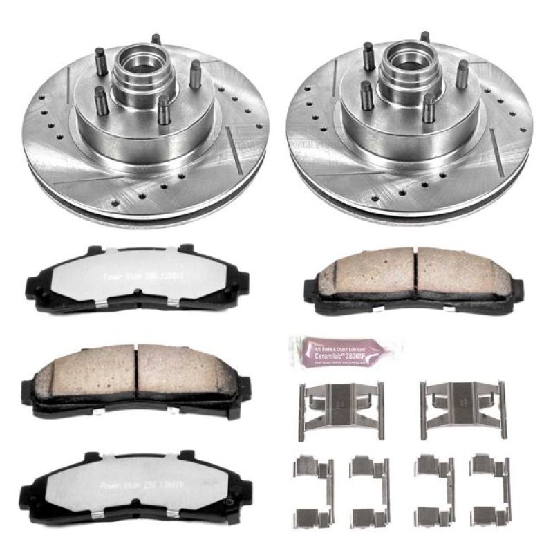 Power Stop 95-01 Ford Explorer Front Z36 Truck & Tow Brake Kit-Brake Kits - Performance D&S-Grocery Getter Performance