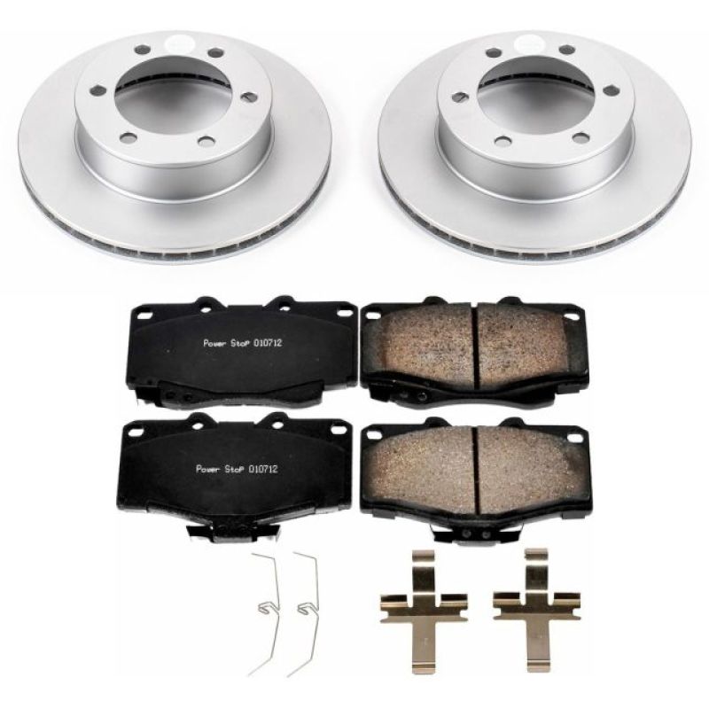 Power Stop 95-02 Toyota 4Runner Front Z17 Evolution Geomet Coated Brake Kit-Brake Kits - Performance Blank-Grocery Getter Performance