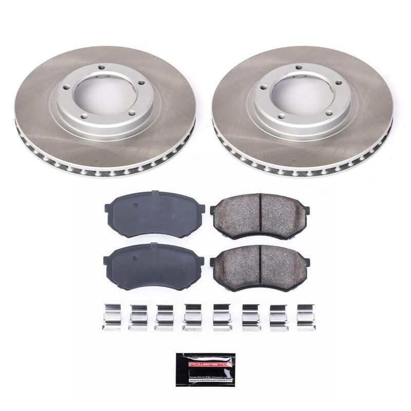 Power Stop 95-04 Toyota Tacoma Front Semi-Coated Rotor Kit-Brake Kits - Performance Blank-Grocery Getter Performance