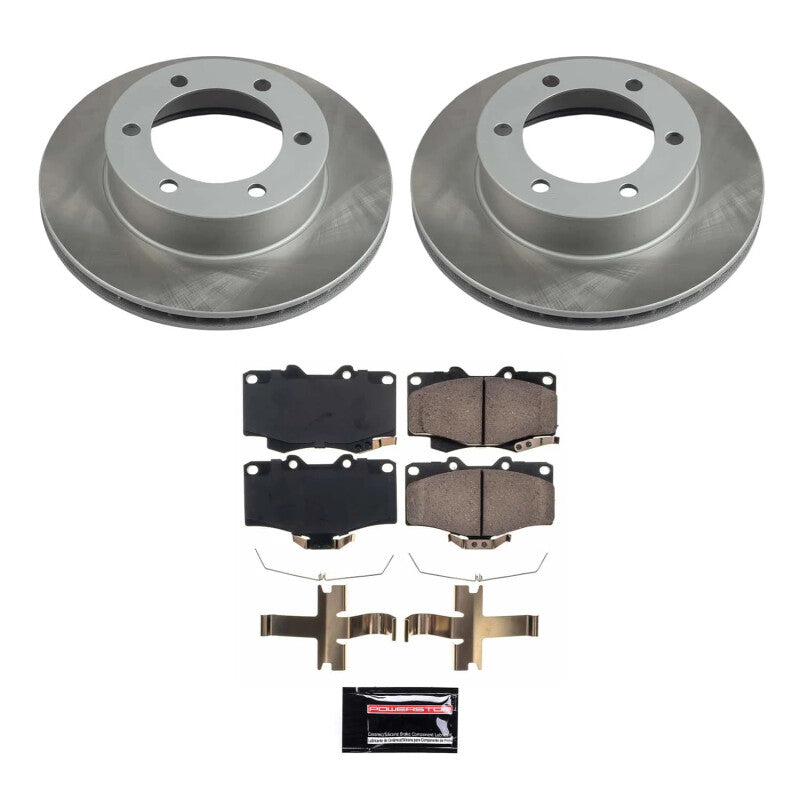 Power Stop 95-04 Toyota Tacoma Front Semi-Coated Rotor Kit-Brake Kits - Performance Blank-Grocery Getter Performance