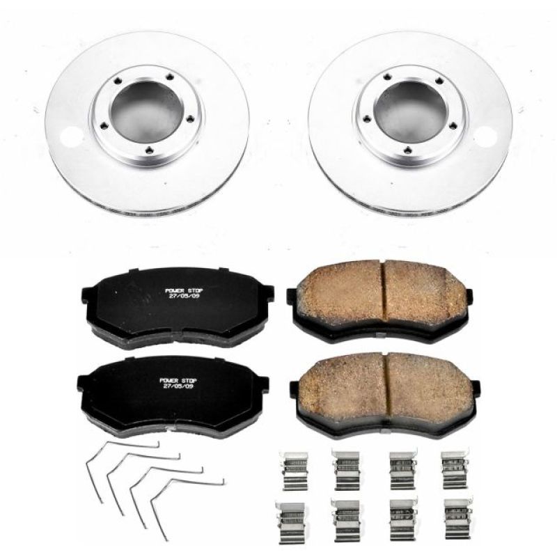 Power Stop 95-04 Toyota Tacoma Front Z17 Evolution Geomet Coated Brake Kit-Brake Kits - Performance Blank-Grocery Getter Performance